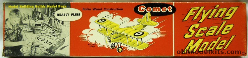 Comet Spad - 16 Inch Wingspan - Coke Bottle Issue, N17-29 plastic model kit